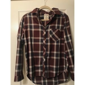 LA Hearts Maroon and Blue Flannel